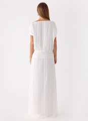 Rexi One Shoulder Maxi Dress - White