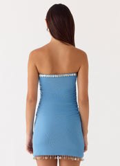 Rhiellie Strapless Mini Dress - Blue