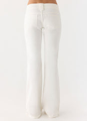 Robbie Super Low Denim Jeans - White