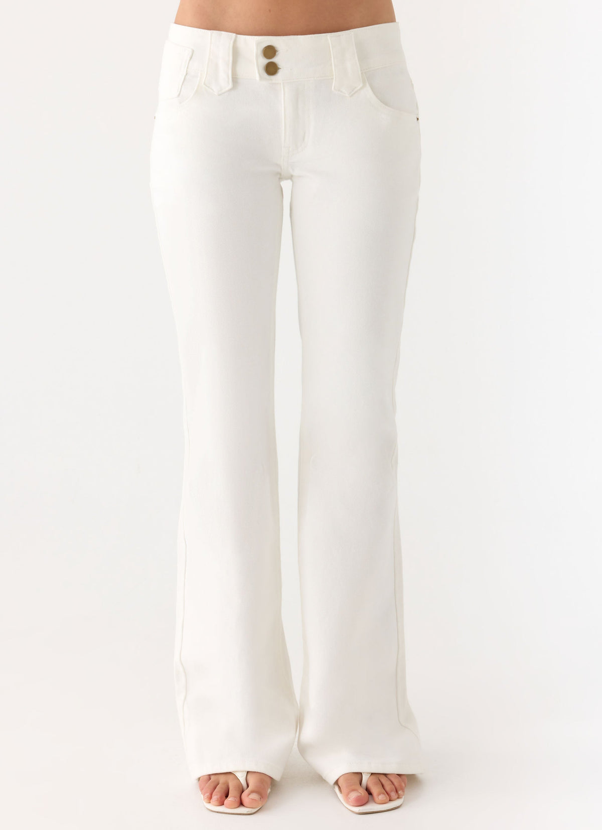 Robbie Super Low Denim Jeans - White
