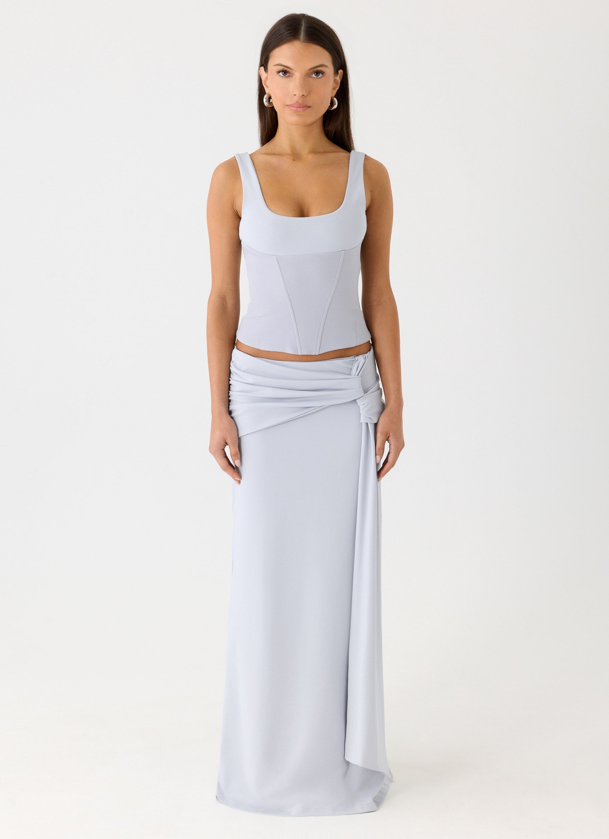 Romana Corset Top - Misty Blue