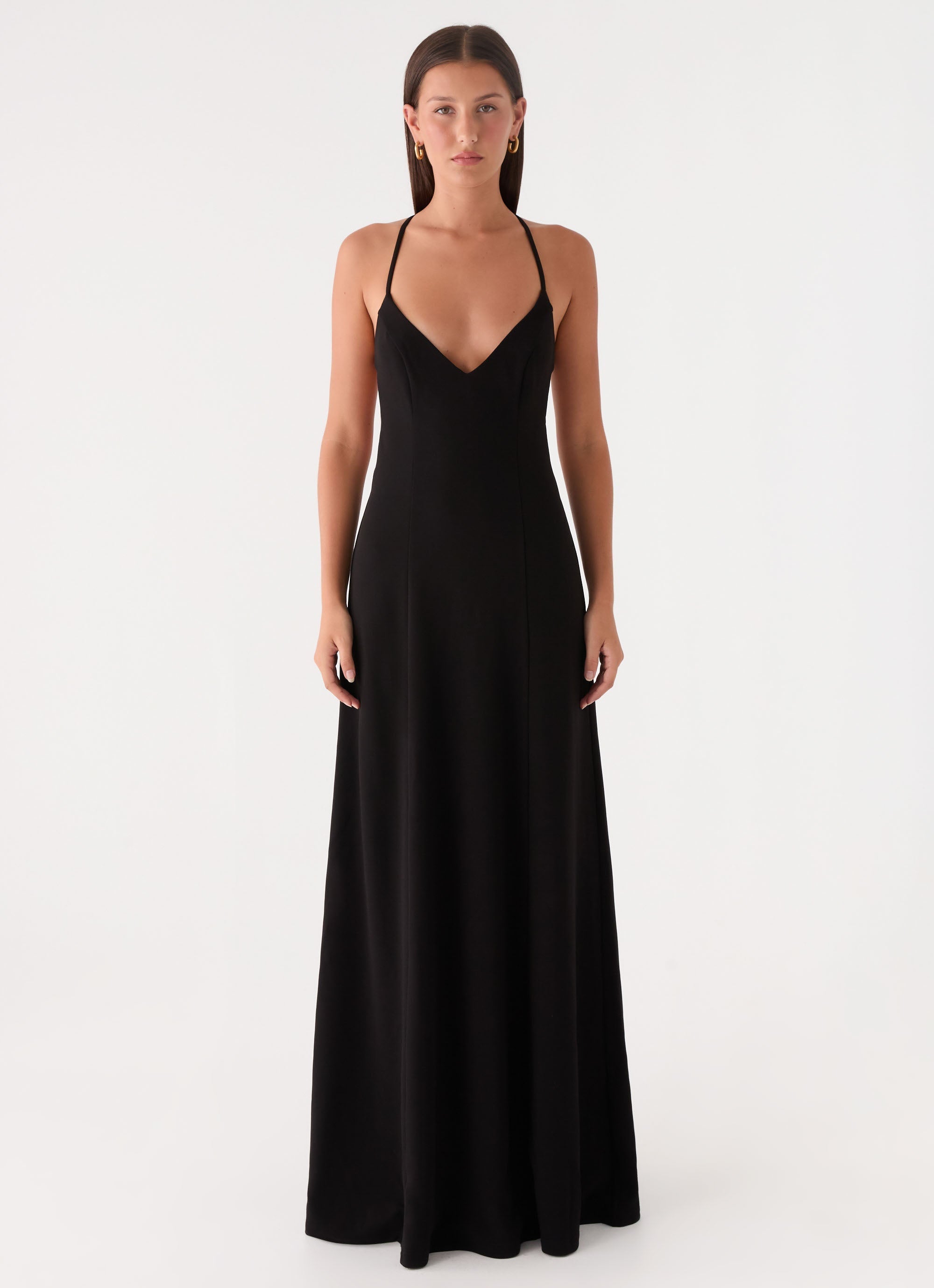 Russian Roulette Maxi Dress - Black