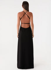 Russian Roulette Maxi Dress - Black