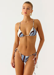 Ryland Bead Bikini Top - Purple Stripe