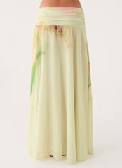 Sadona Asymmetric Maxi Skirt - Soft Lily