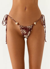 Saga Bead Bikini Bottom - Espresso Meadow