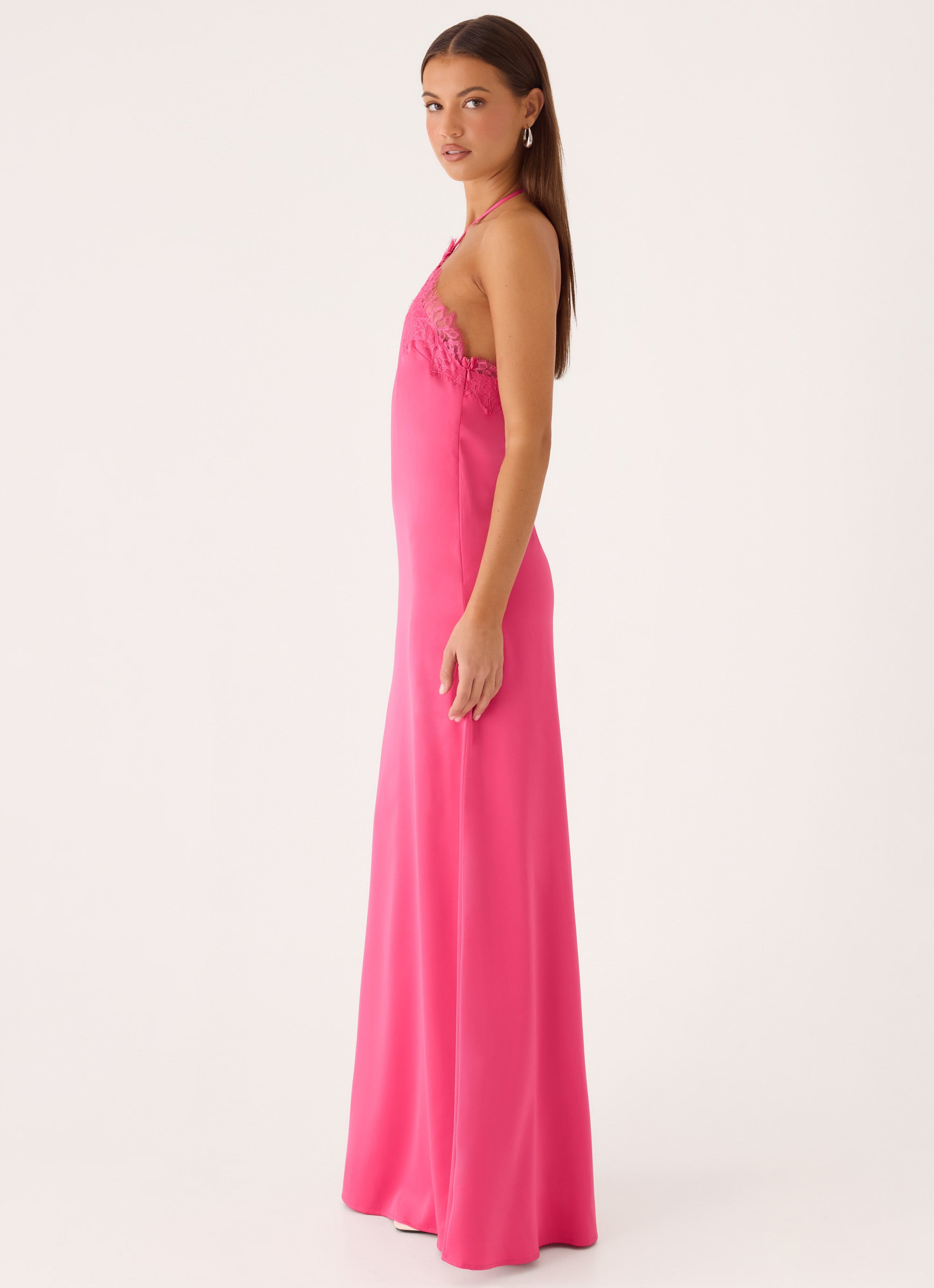Samaria Halter Maxi Dress - Berry
