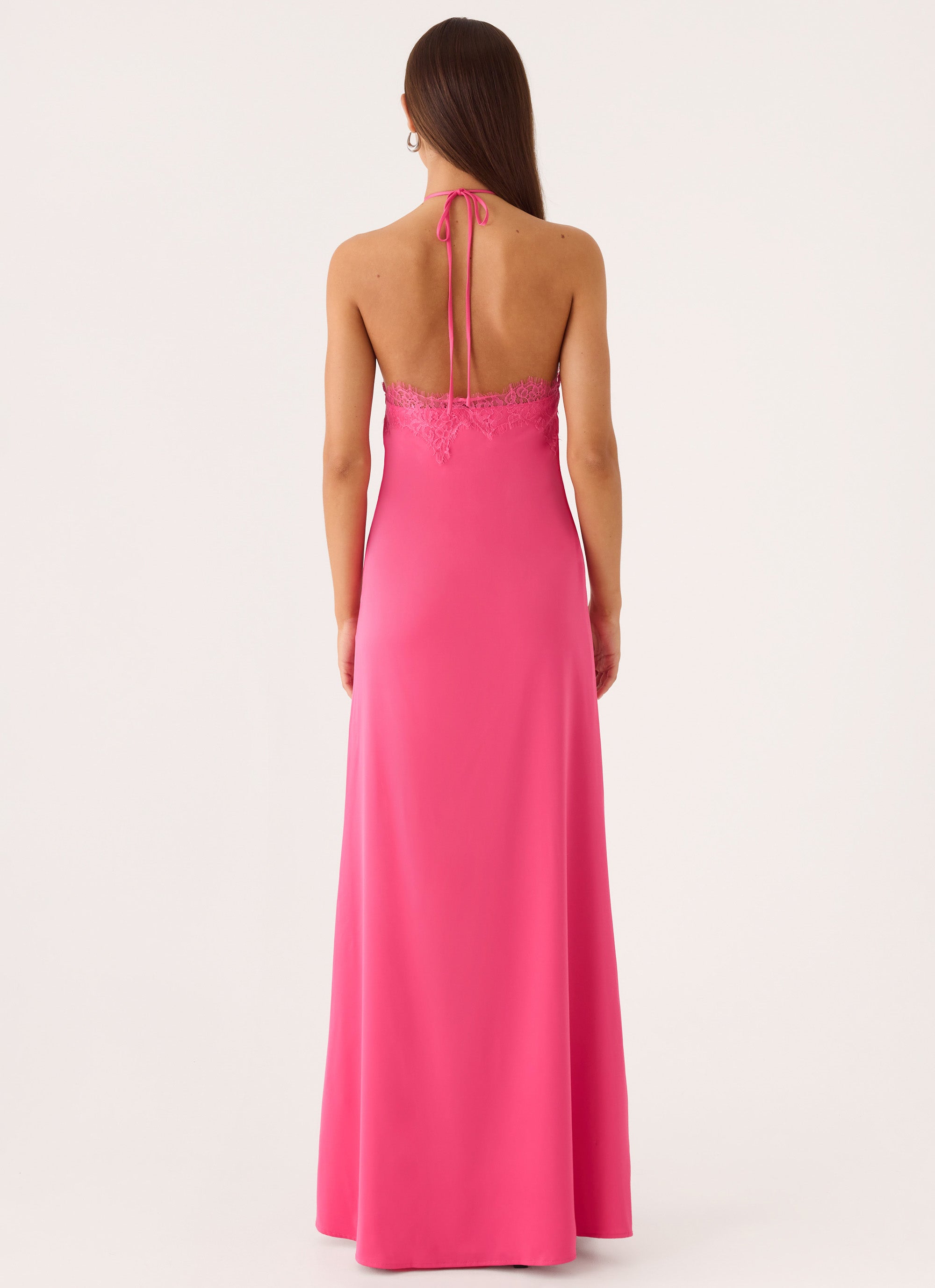 Samaria Halter Maxi Dress - Berry