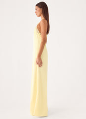 Samaria Halter Maxi Dress - Yellow