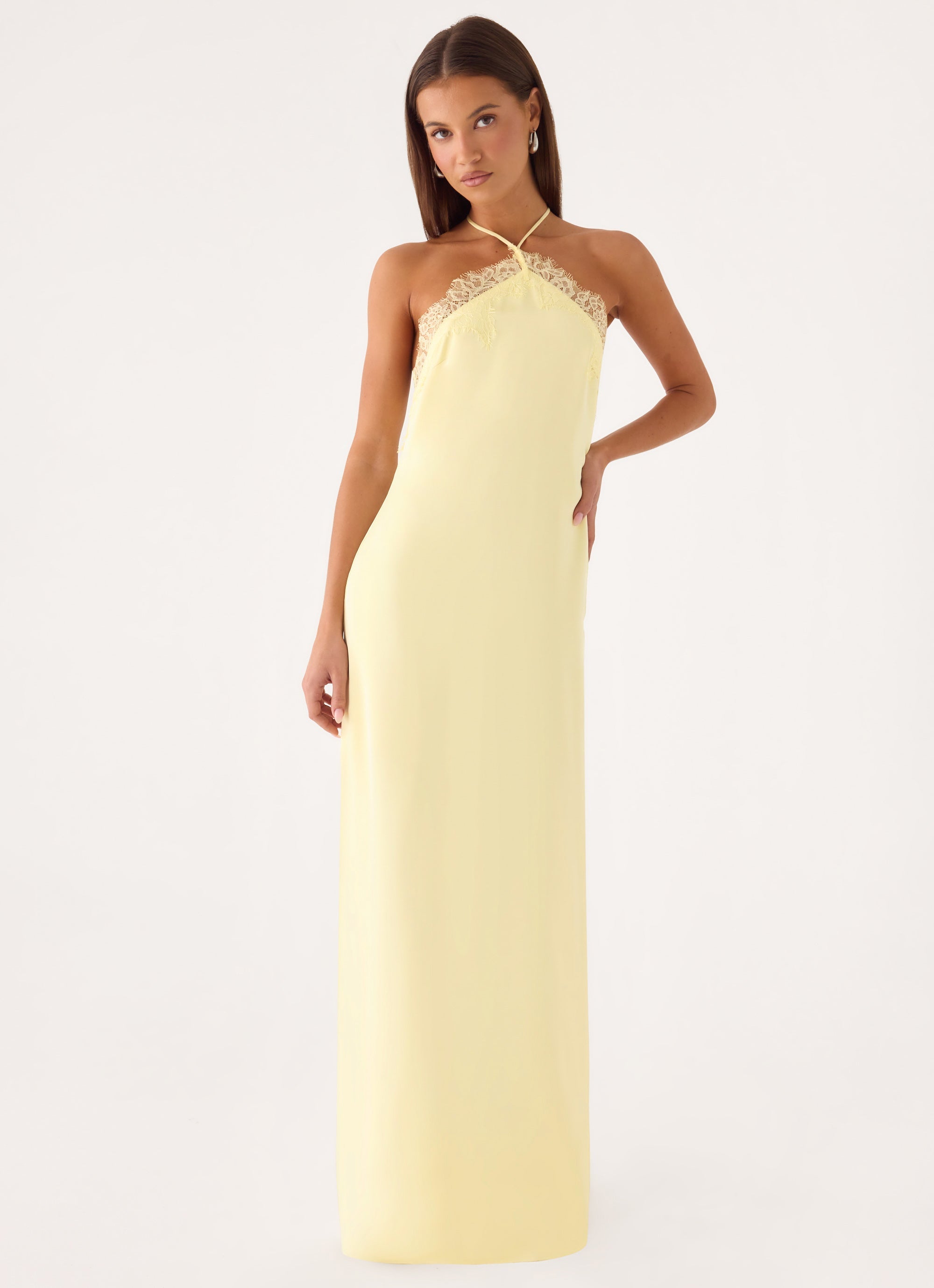 Samaria Halter Maxi Dress - Yellow