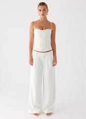 Samuel Low Rise Suiting Pants - White