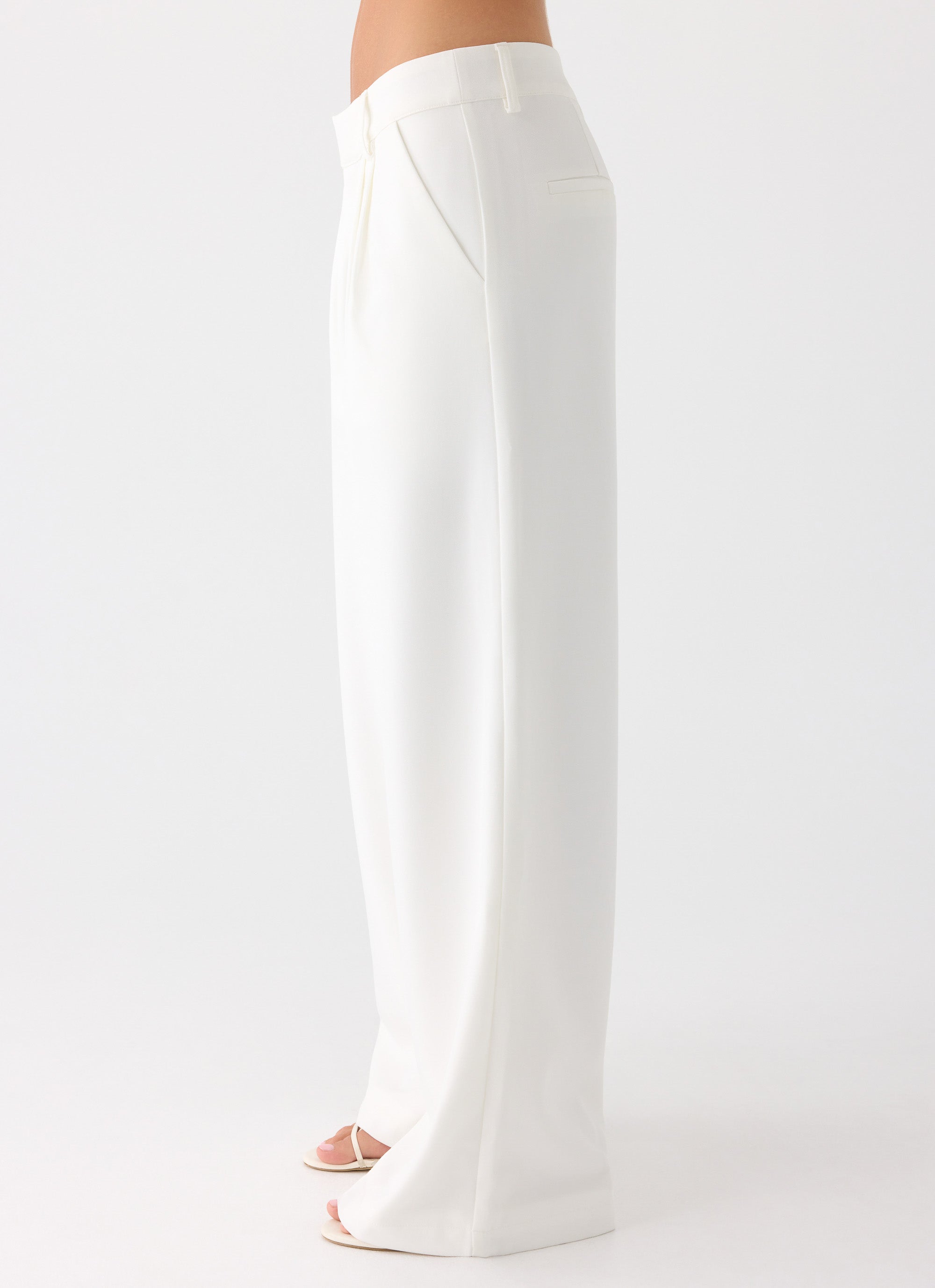 Samuel Low Rise Suiting Pants - White