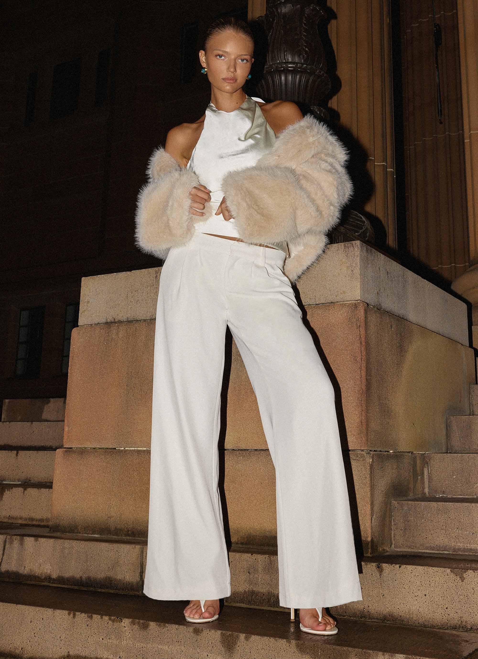 Samuel Low Rise Suiting Pants - White