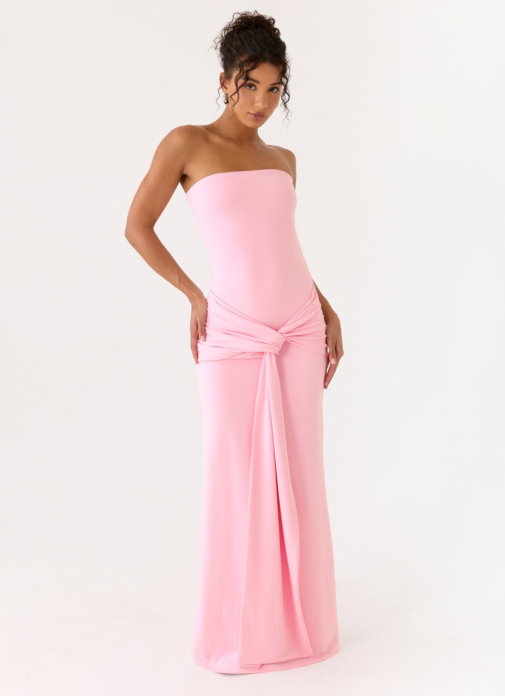 Sandrine Strapless Maxi Dress - Pink