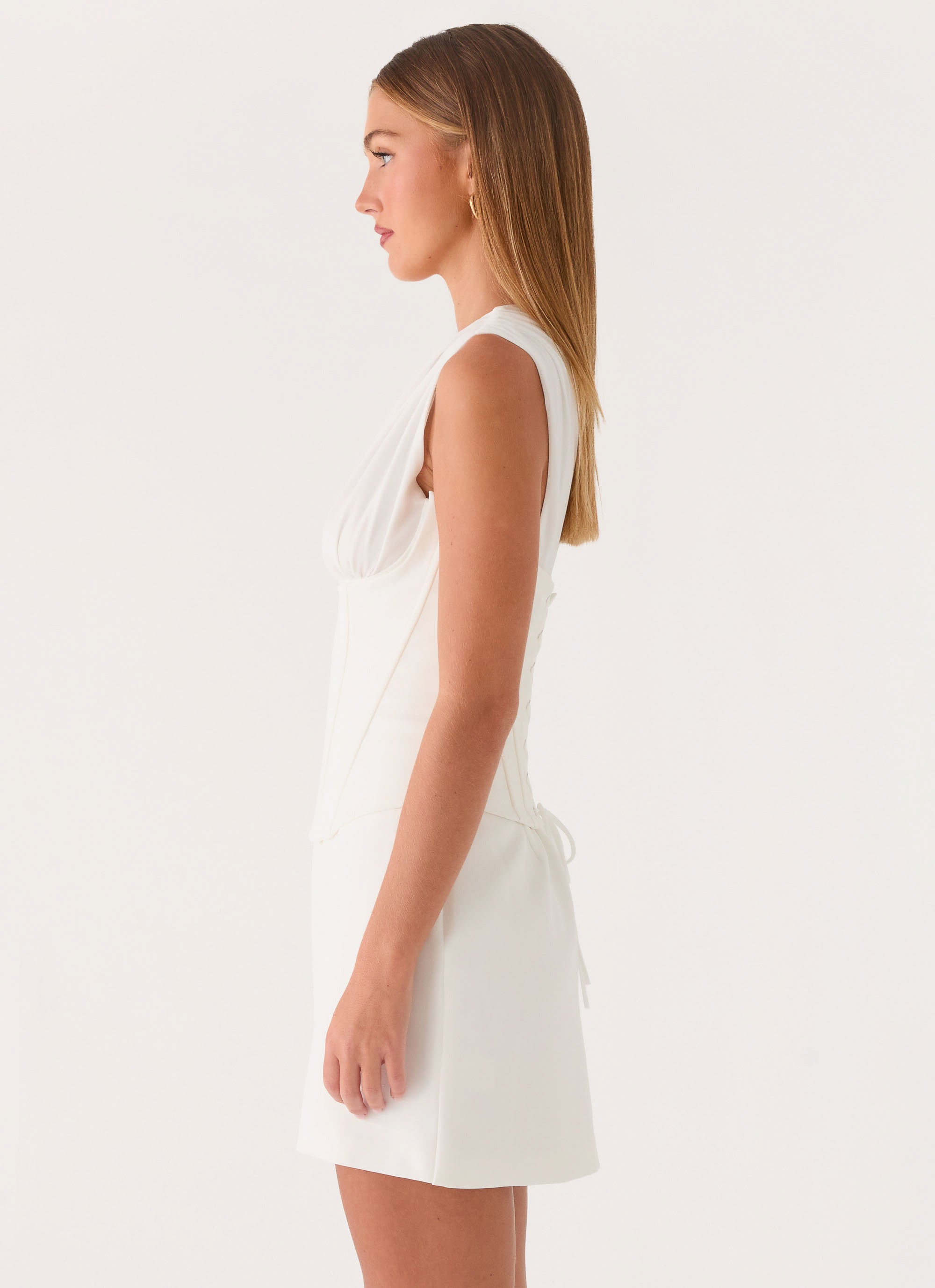 Sarielle Corset Mini Dress - Off White