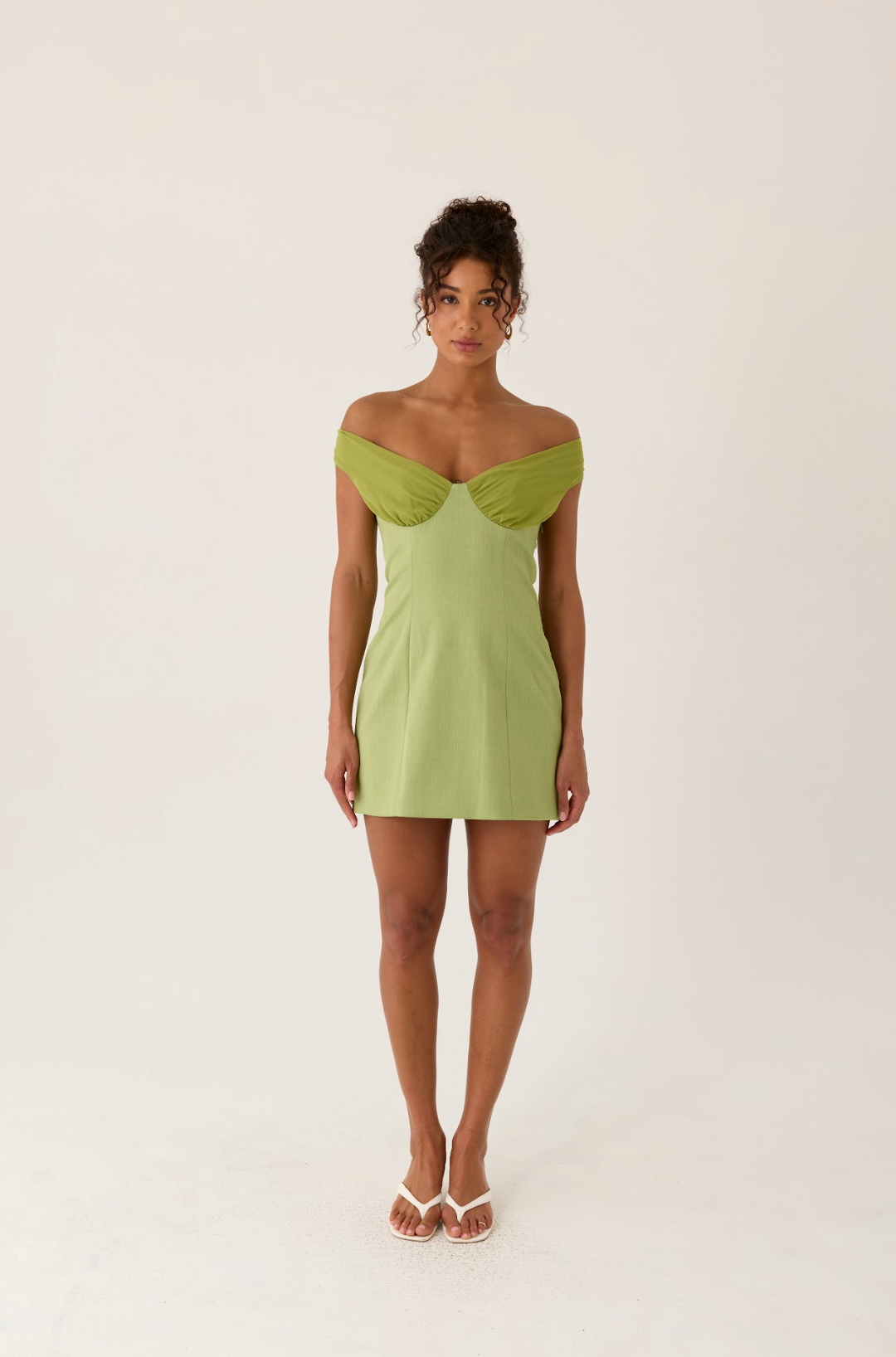 Caterina Mini Dress - Fern Green