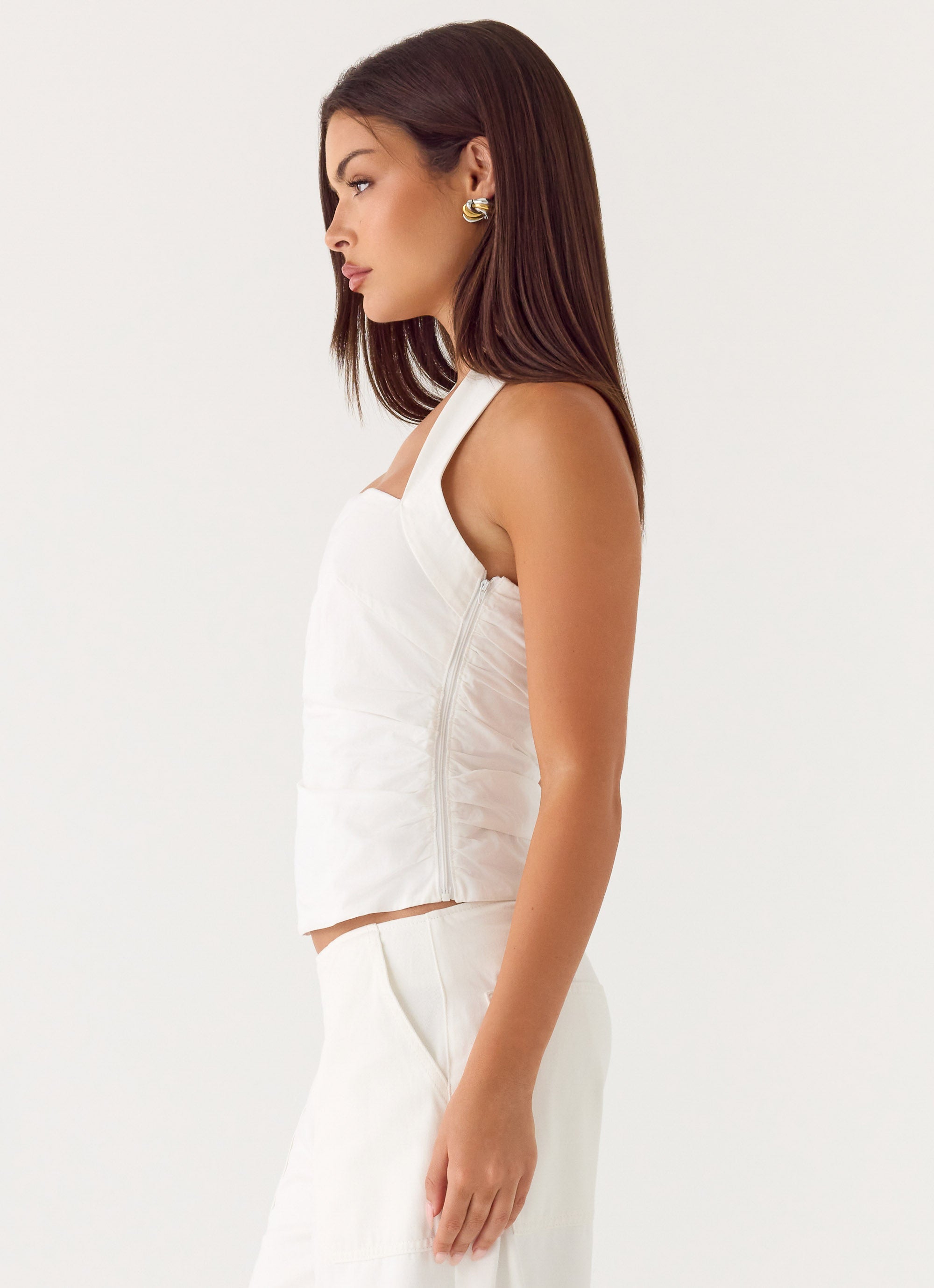 Seethal Halter Top - White