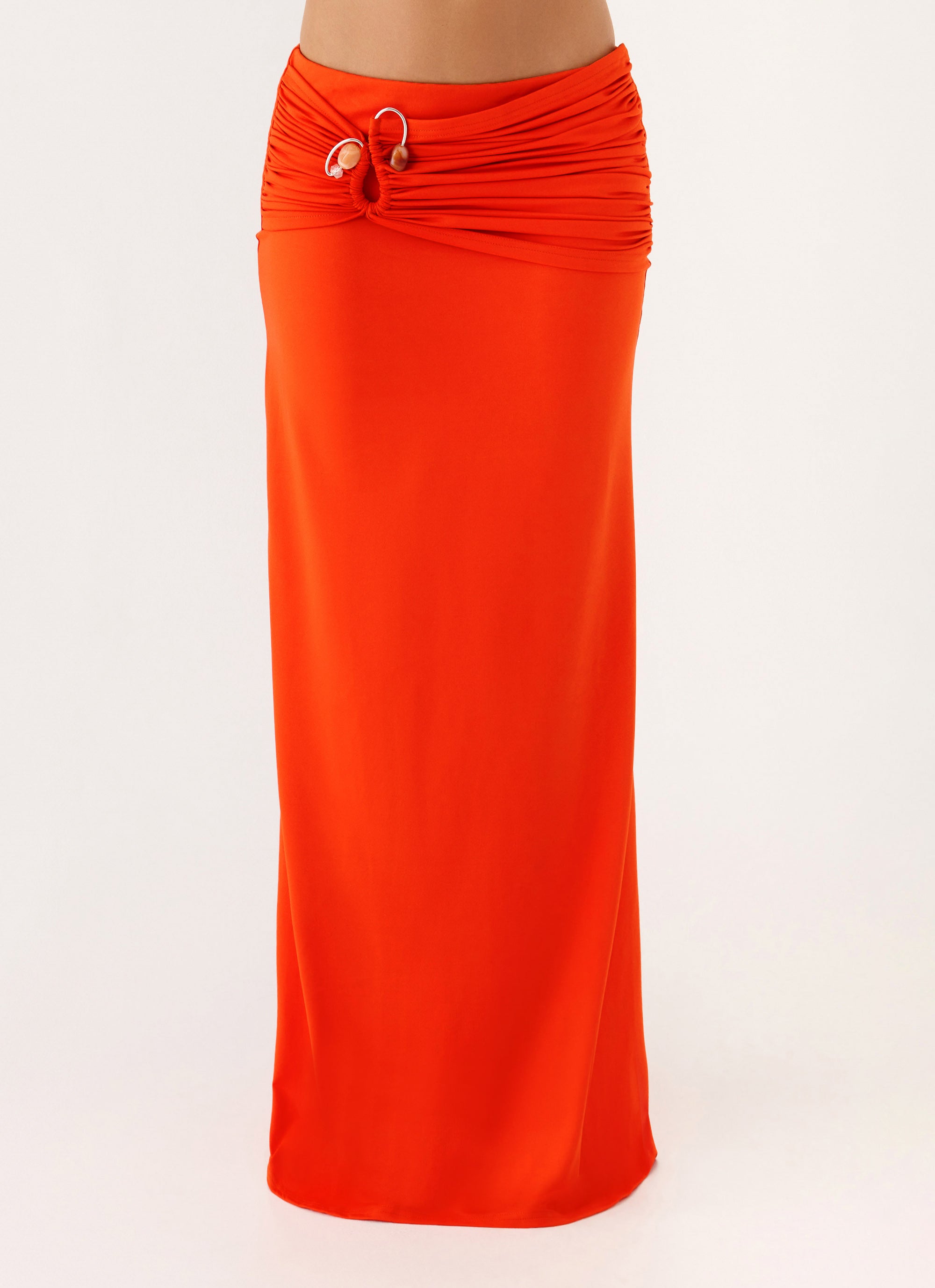 Selmah Hardware Maxi Skirt - Tangerine