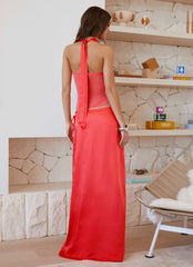 Pollie Halter Top - Coral