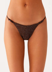 Serefina Bead Bikini Bottom - Chocolate