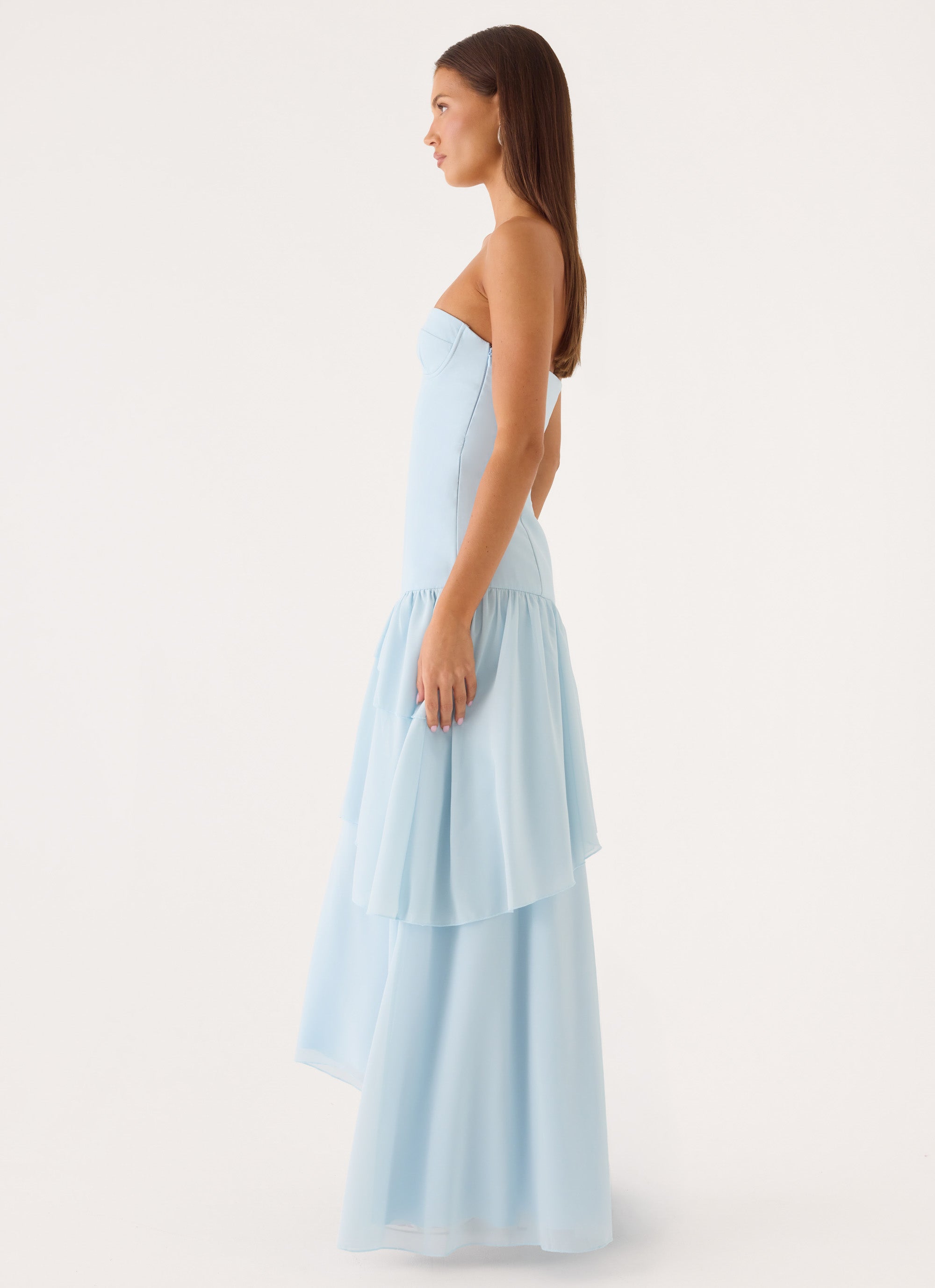 Sharn Strapless Maxi Dress - Blue