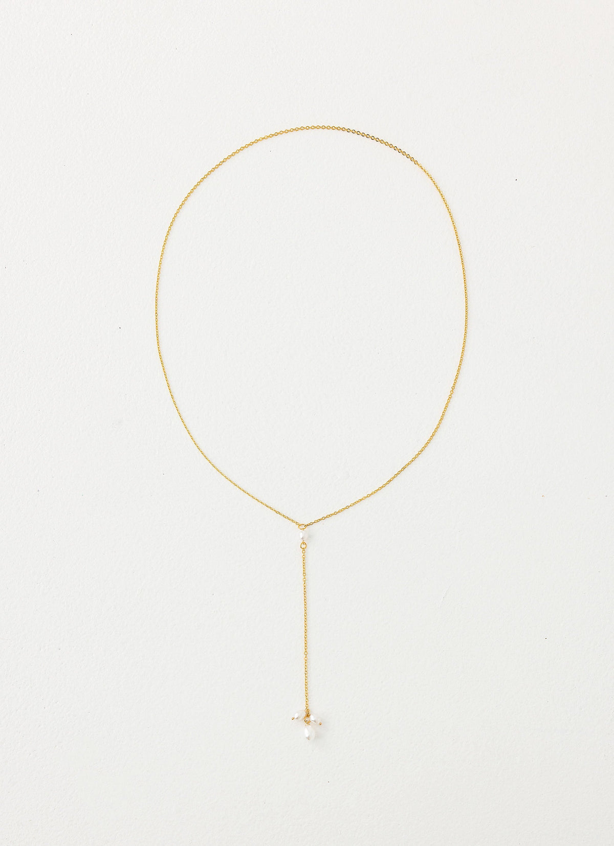 Silhouette Pearl Necklace - Gold