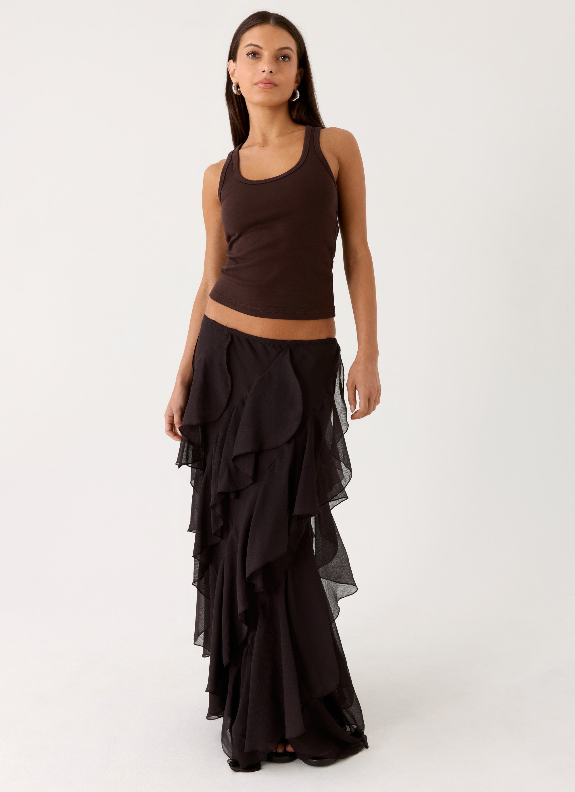 Silvanna Maxi Skirt - Chocolate