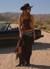 Silvanna Maxi Skirt - Chocolate