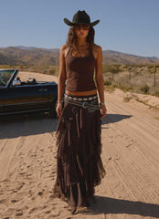Silvanna Maxi Skirt - Chocolate