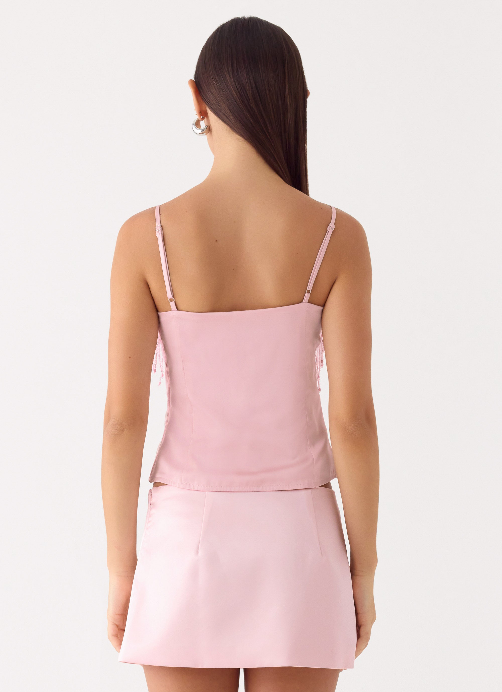 Siren Beaded Sequin Top - Pink