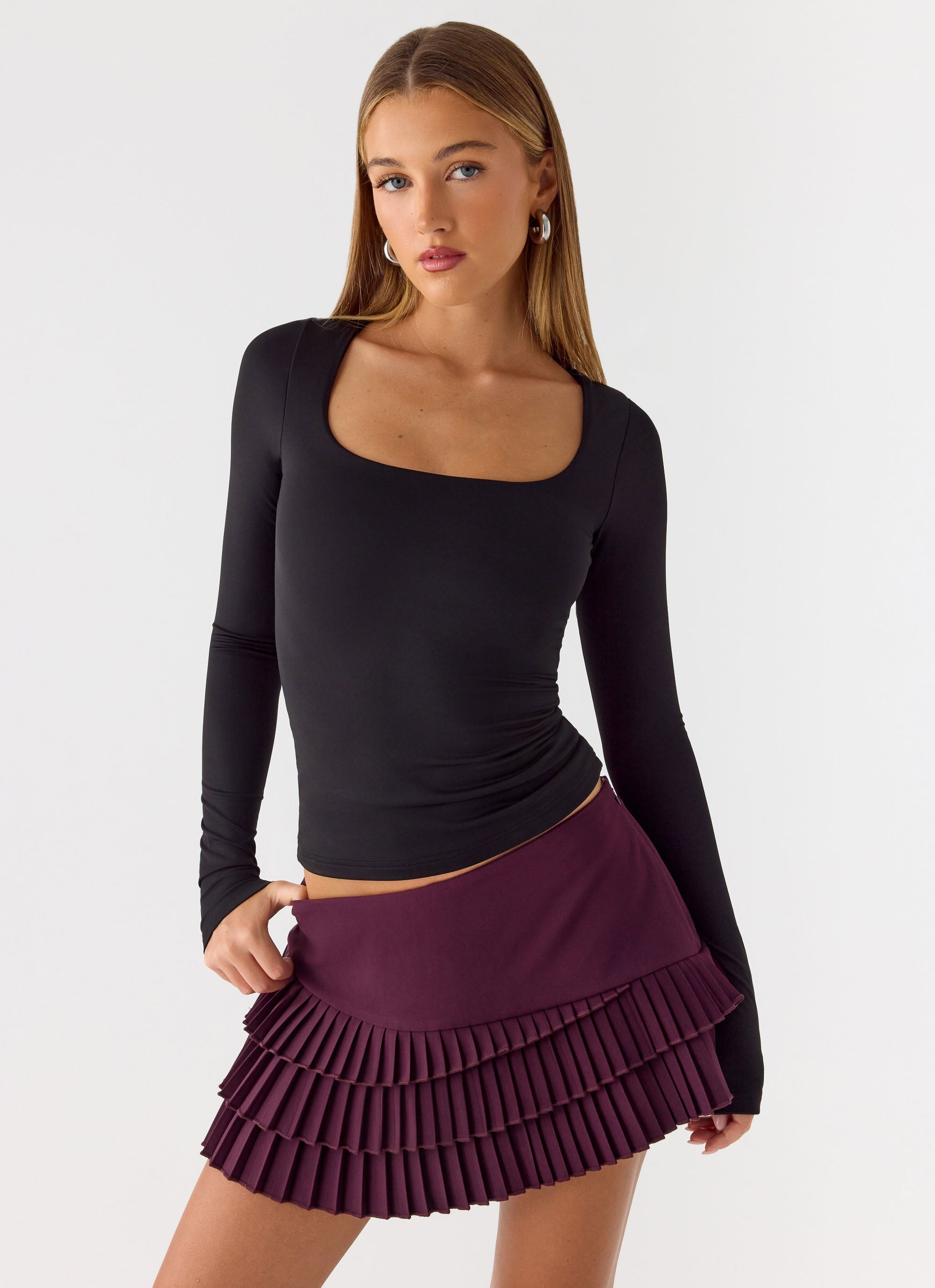 Skyler Mini Skort - Plum