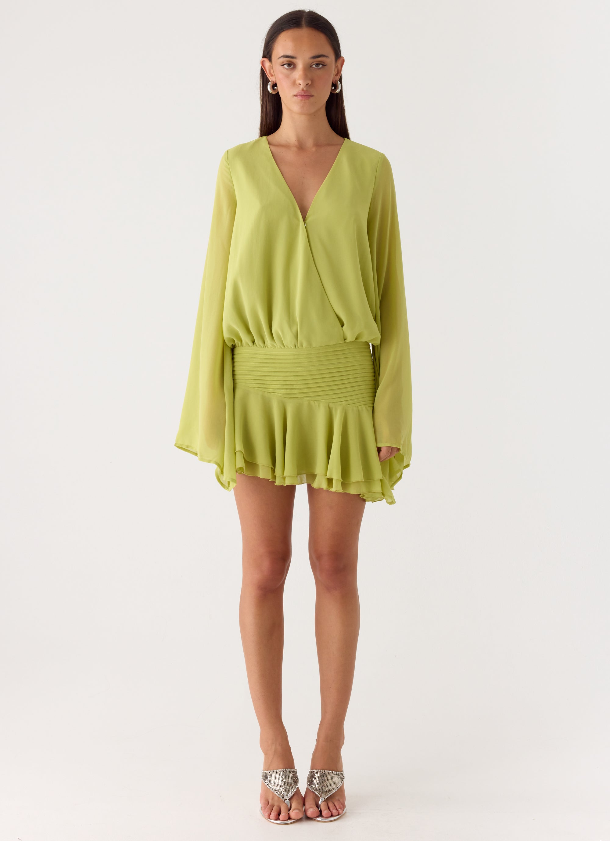 Solo In Soho Mini Dress - Lime