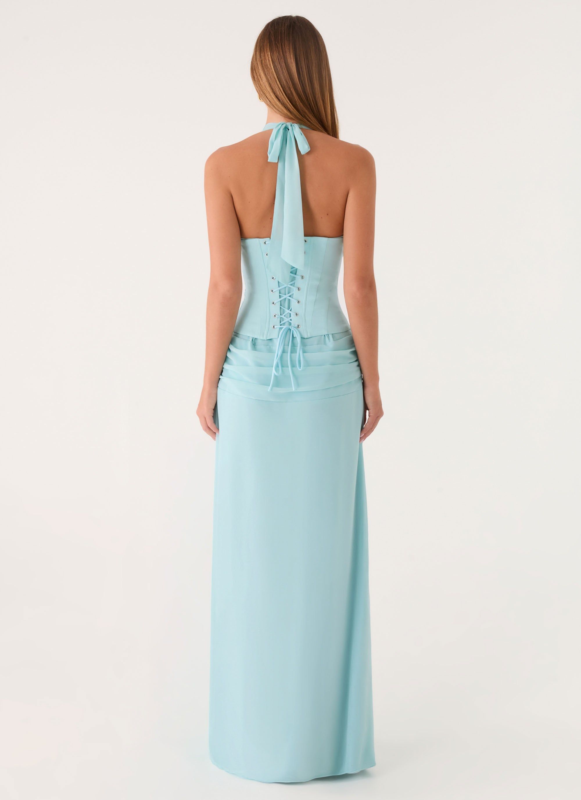 Soneva Corset Maxi Dress - Aqua