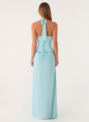 Soneva Corset Maxi Dress - Aqua
