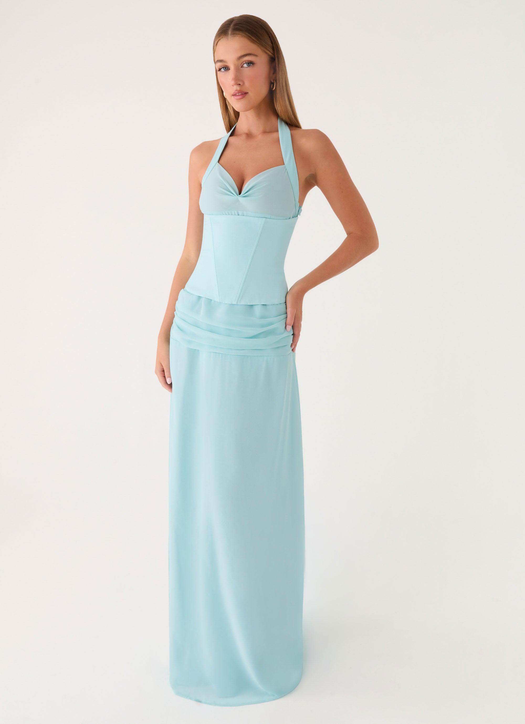 Soneva Corset Maxi Dress - Aqua