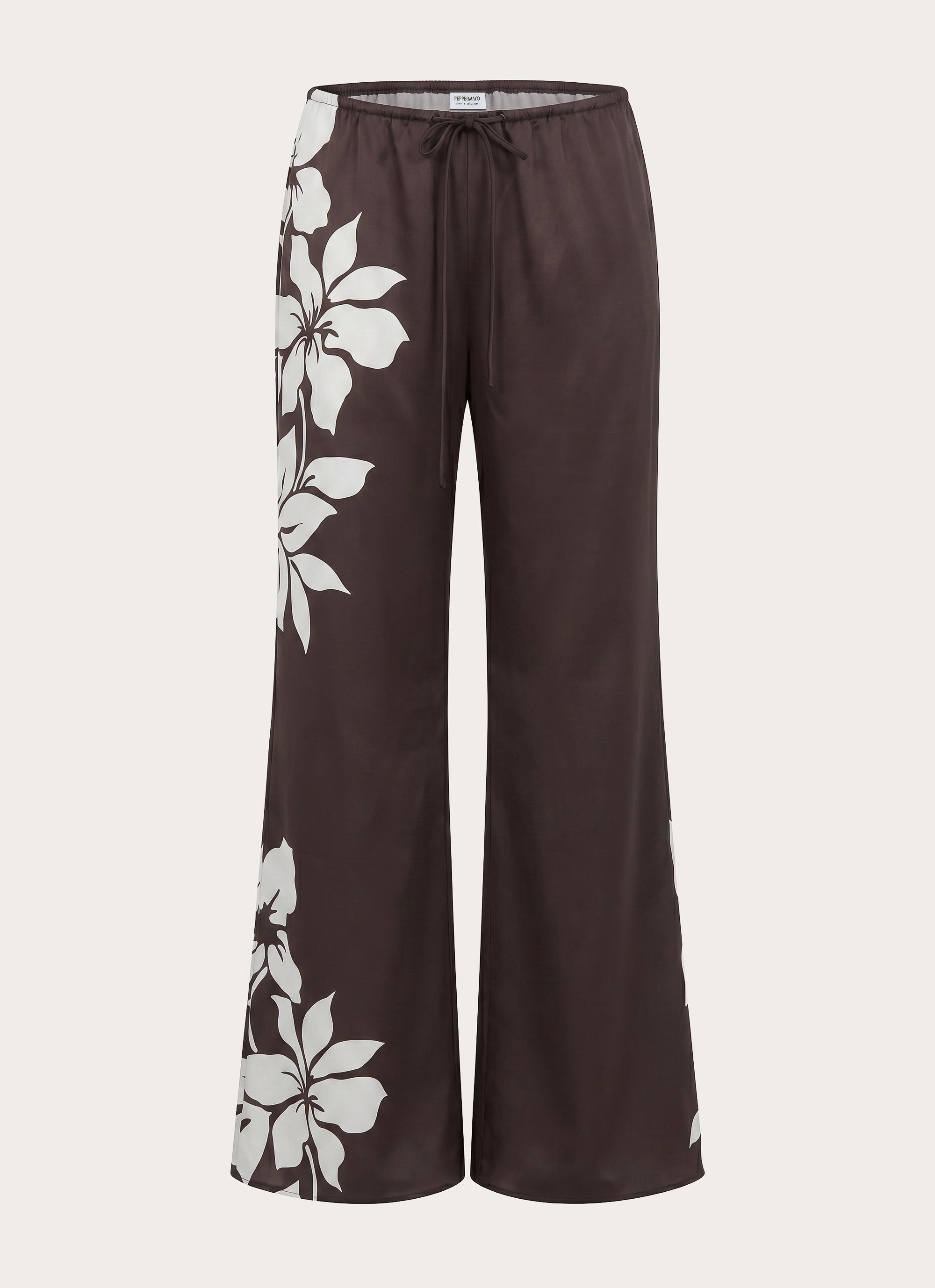 Sorena Low Rise Flared Pants - Chocolate Tropic Floral