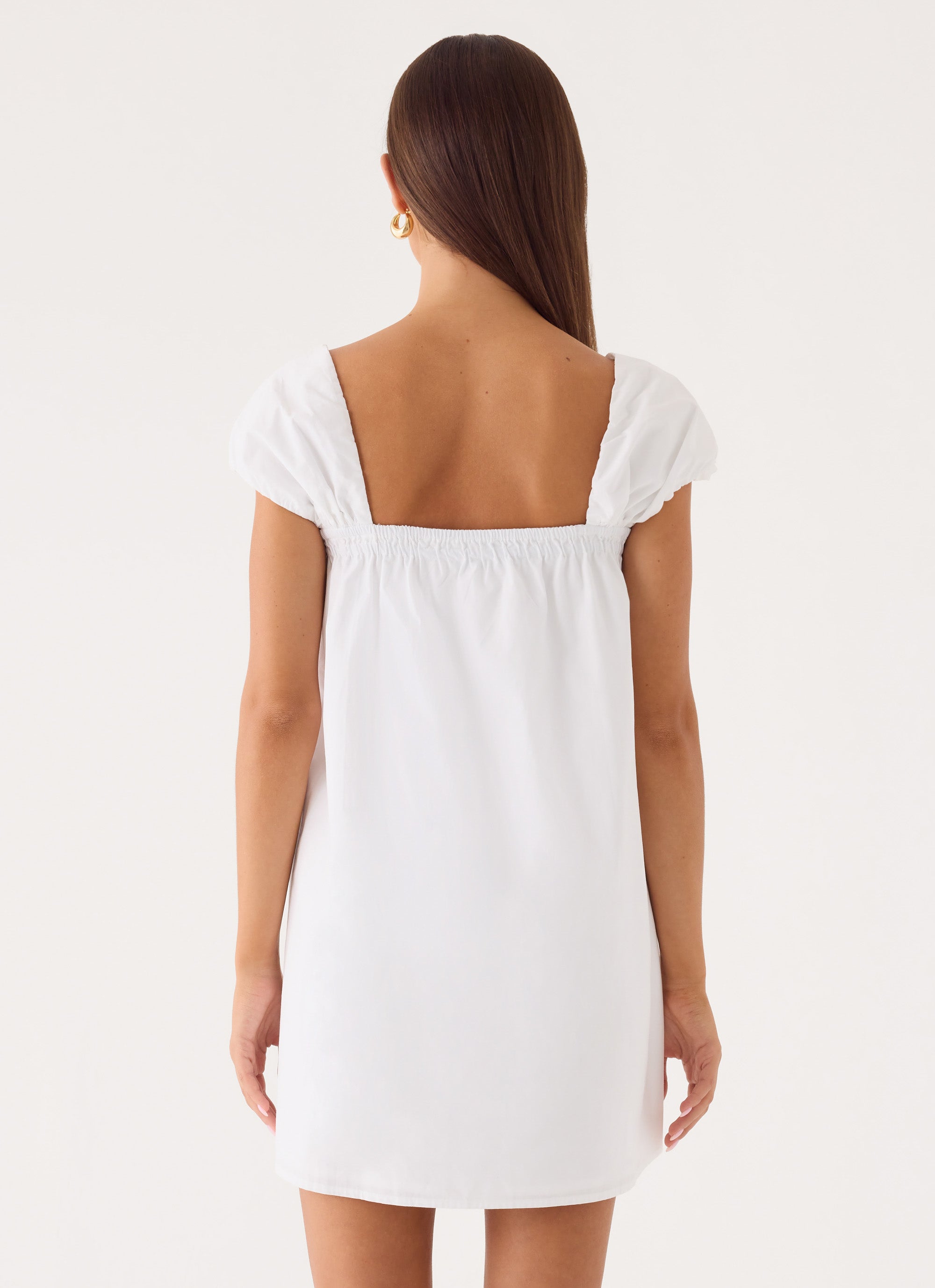 Sugar Blush Cotton Mini Dress - White