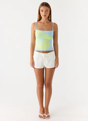 Sunray Skies Knit Top - Pale Blue