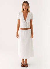 Sweet Lullaby Button Up Shirt - White