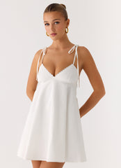 Take Me High Mini Dress - White