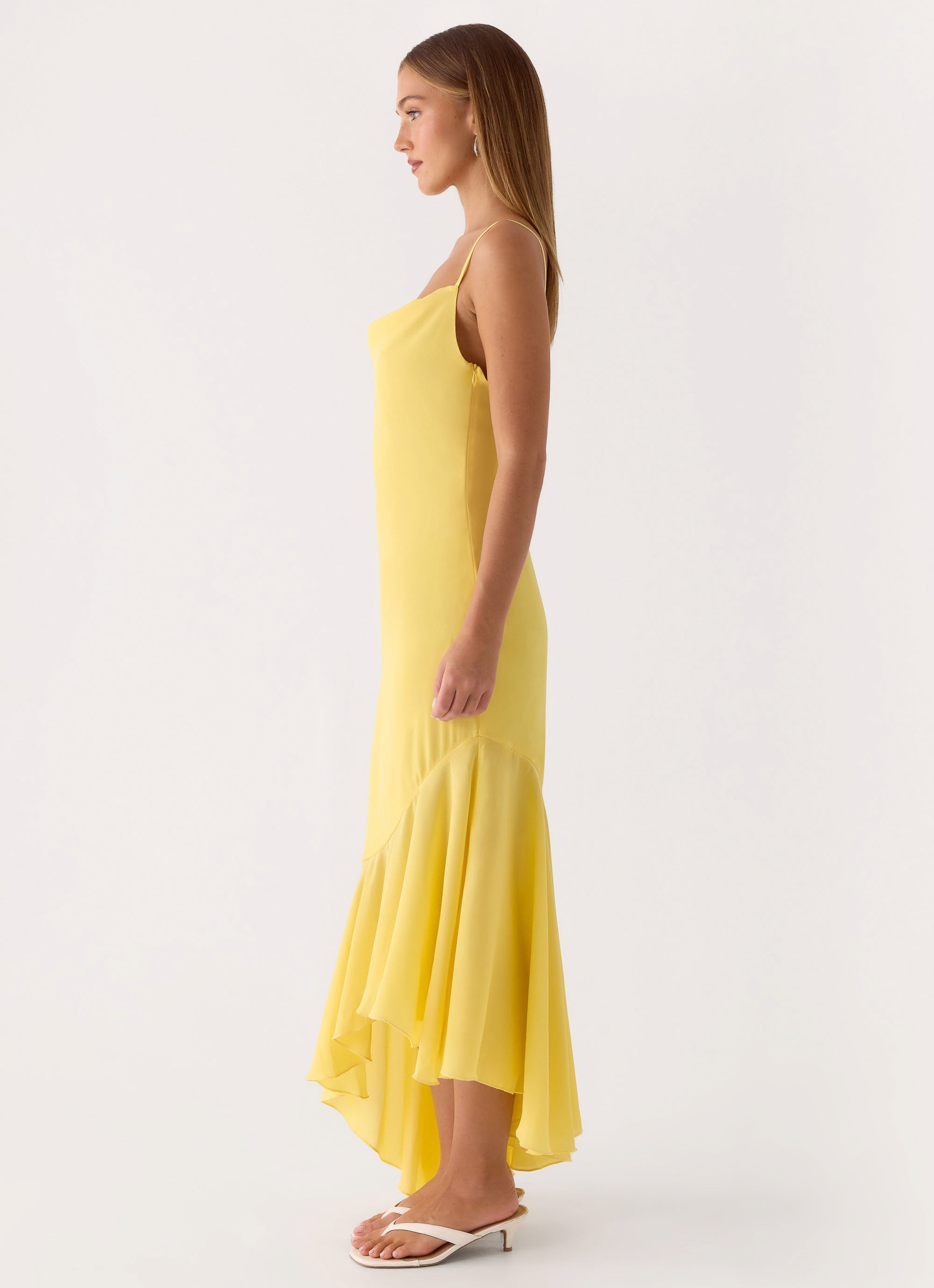 Talindra Midi Dress - Bright Lemon