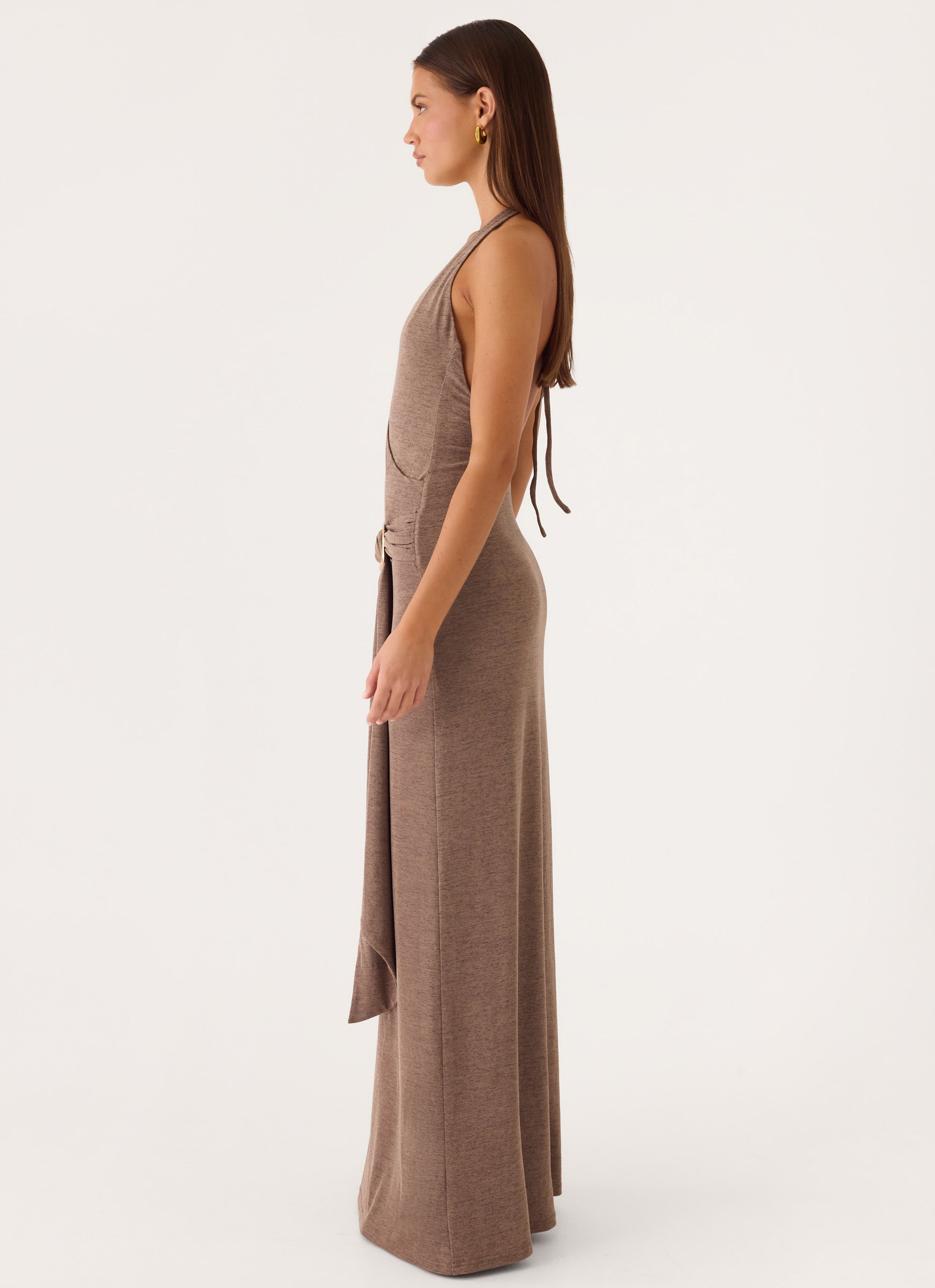 Talk To You Maxi Dress - Taupe