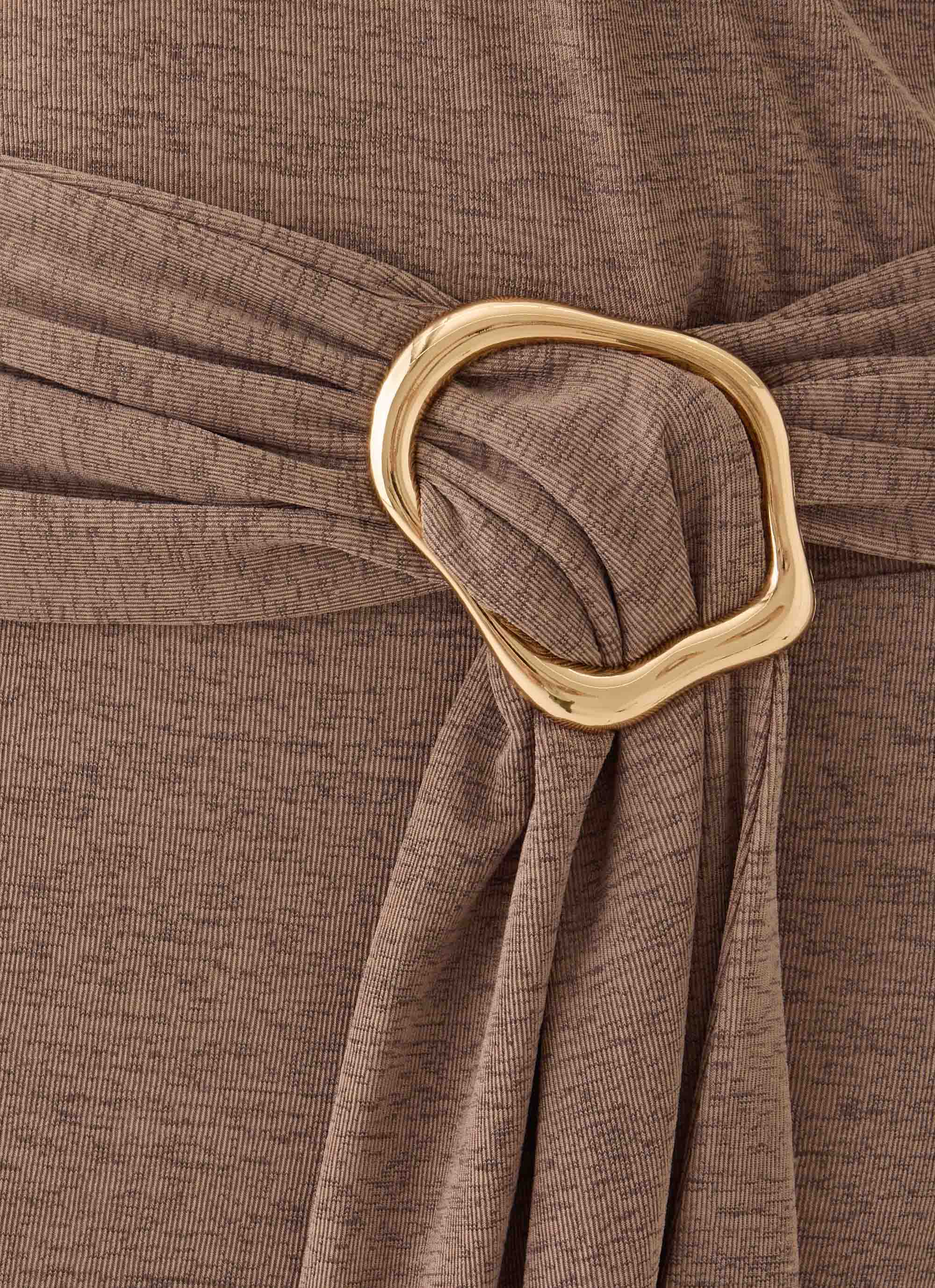 Talk To You Maxi Dress - Taupe