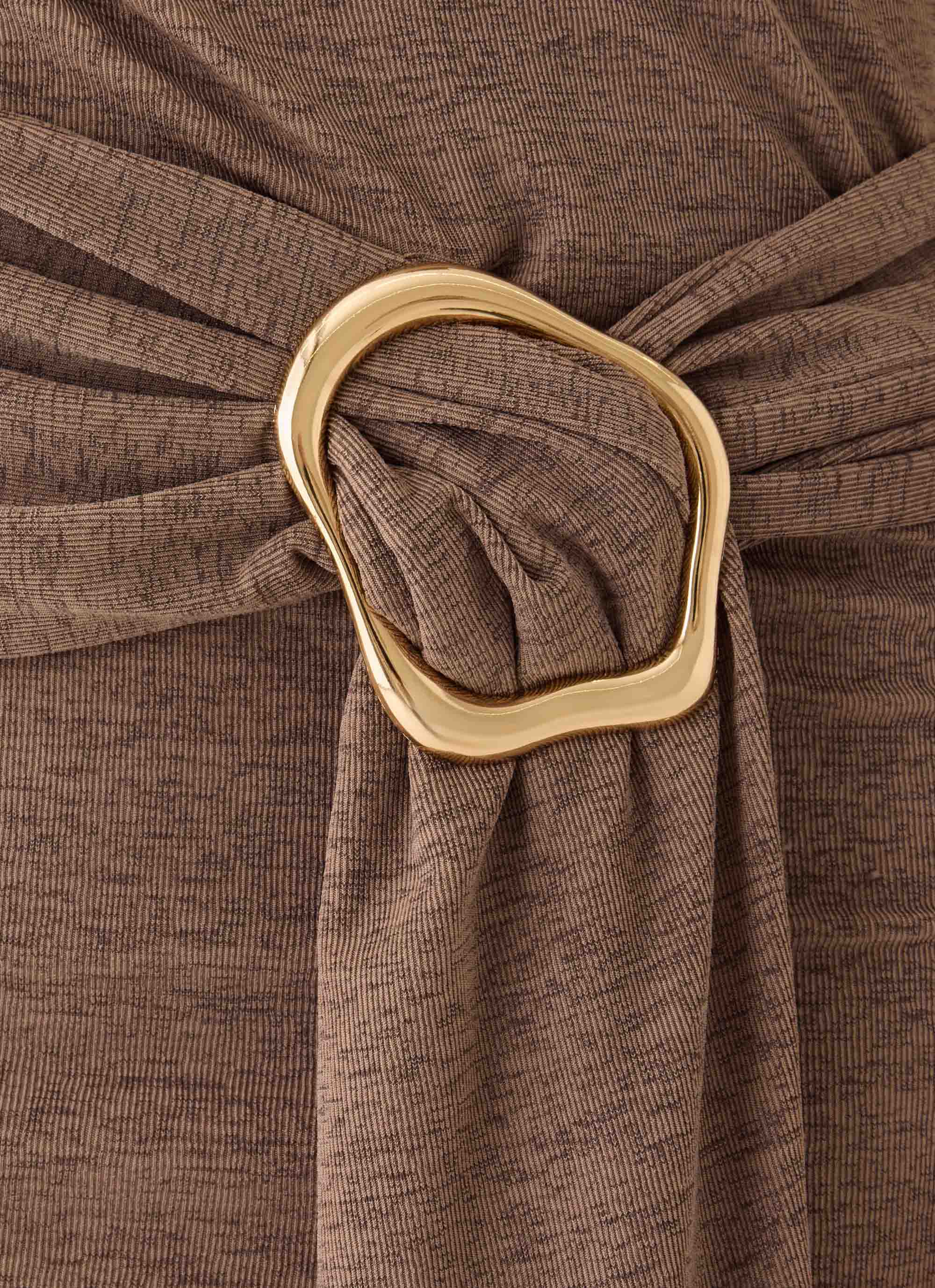 Talk To You Mini Dress - Taupe
