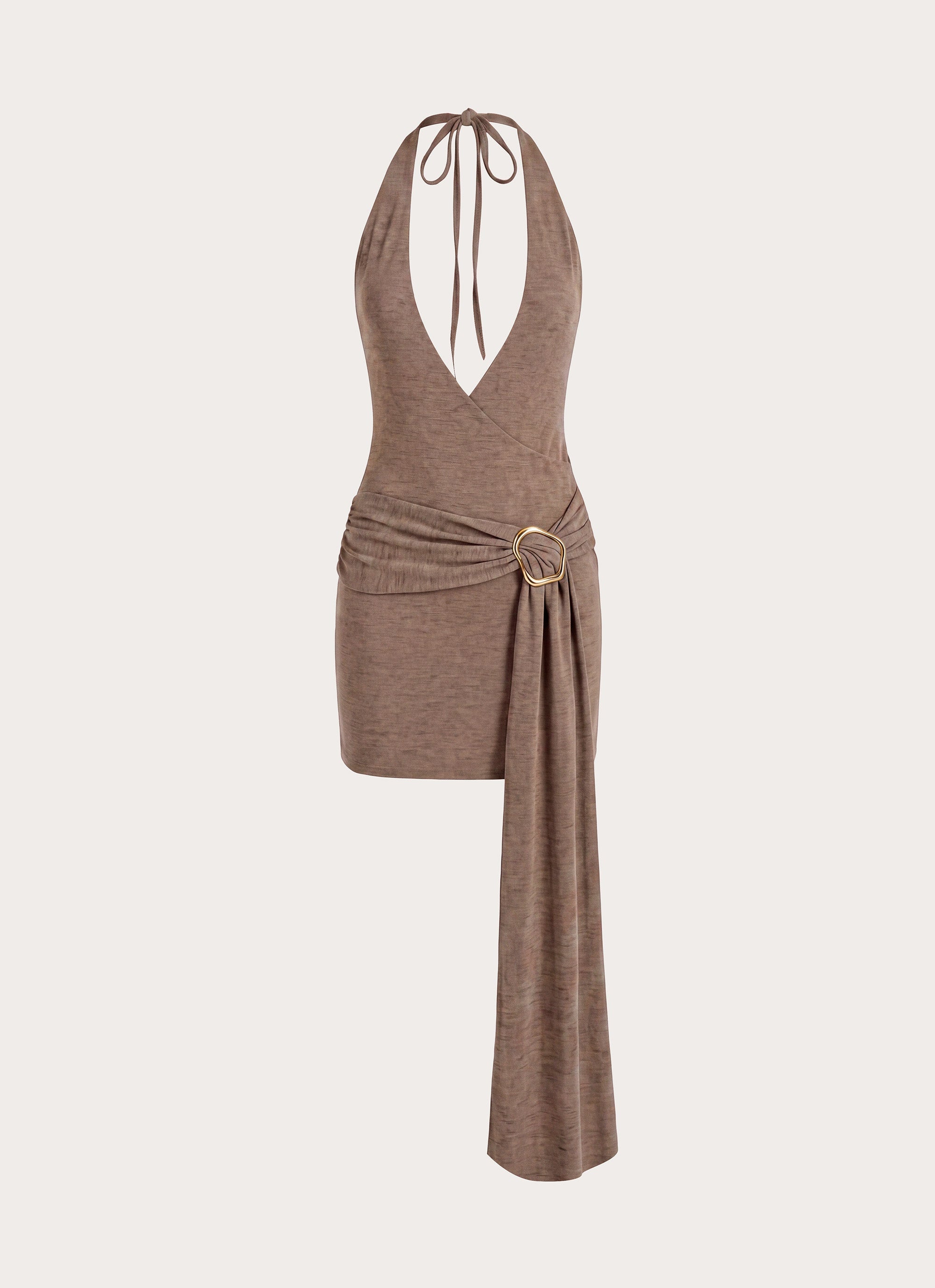 Talk To You Mini Dress - Taupe