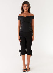 Tamera Top - Black Polka Dot