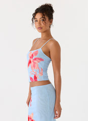 Tamia Cami Top - Blue Petal