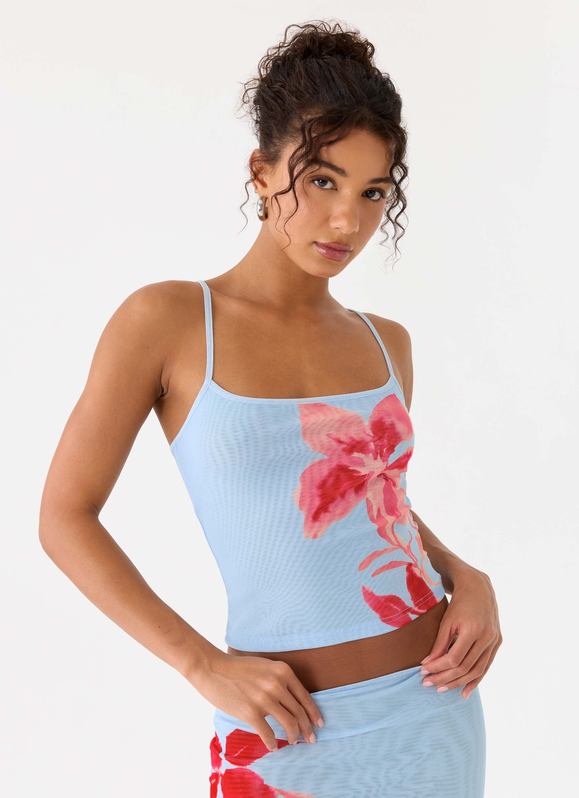 Tamia Cami Top - Blue Petal