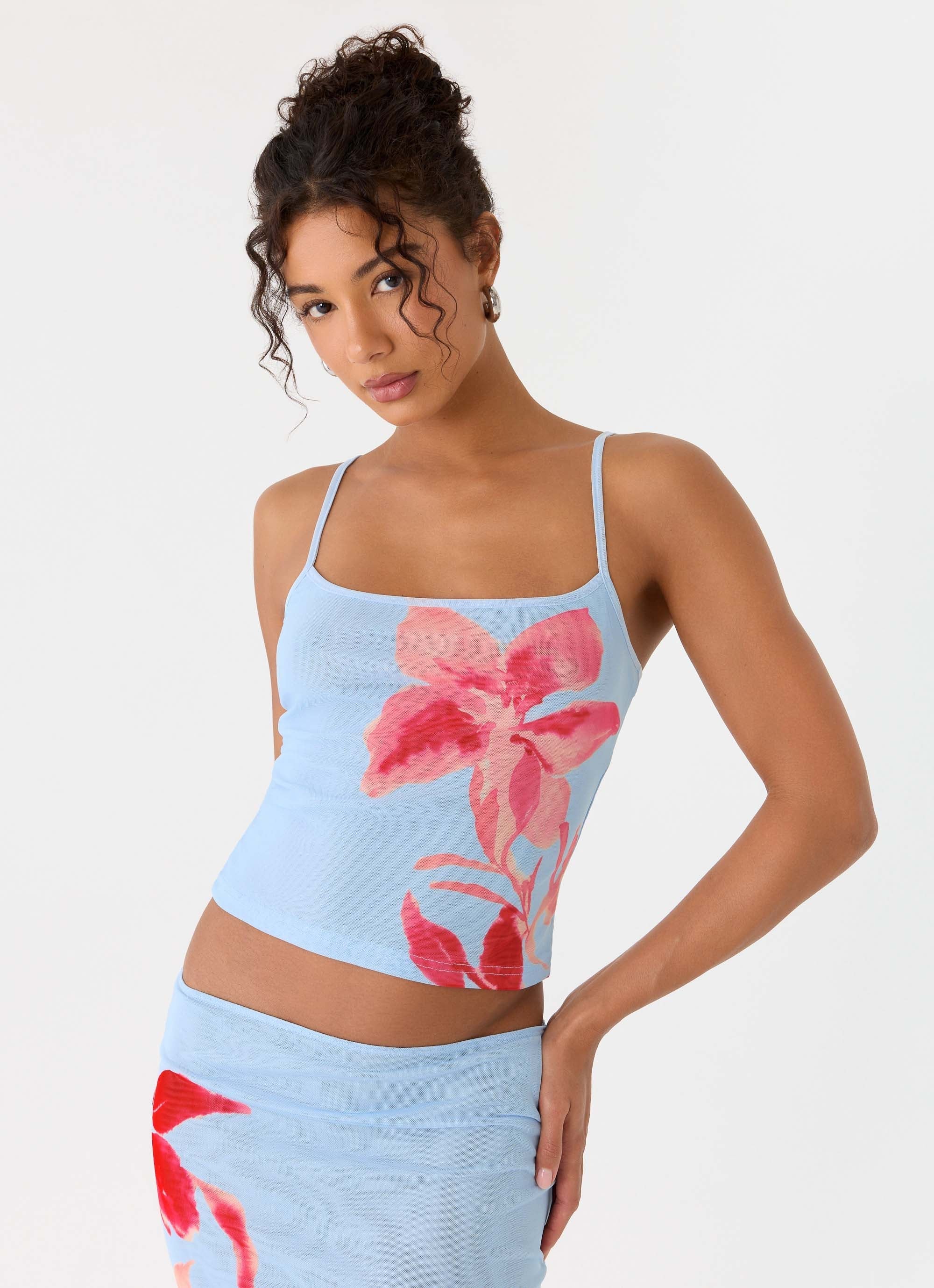 Tamia Cami Top - Blue Petal