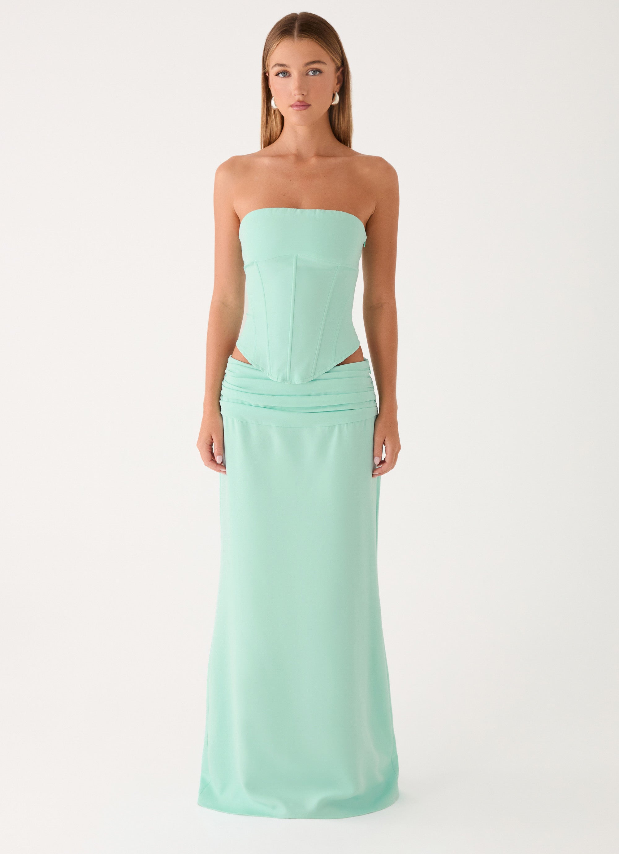 Tillie Maxi Skirt - Aqua